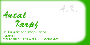 antal karpf business card